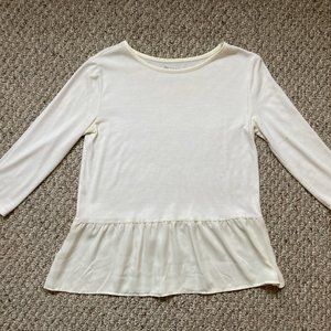 White Babydoll Style Top